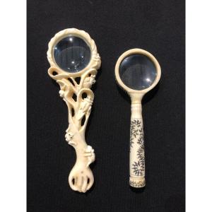 Two Bone Magnifying Glasses