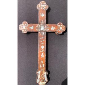 Croix Religieux Blanc Nacré