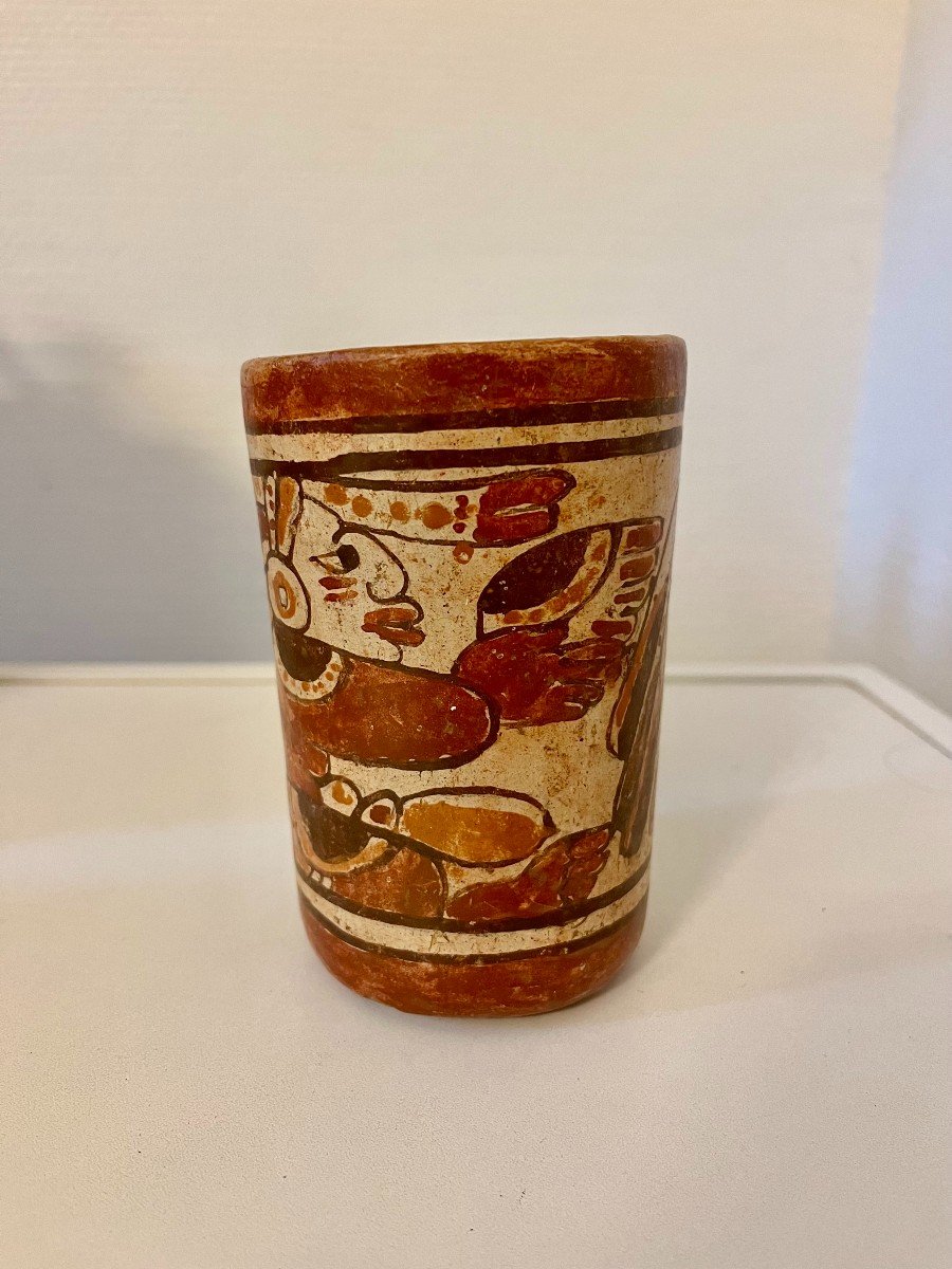 Pre-columbian Art Ancient Terracotta Vase. Mayan / Aztec-photo-4