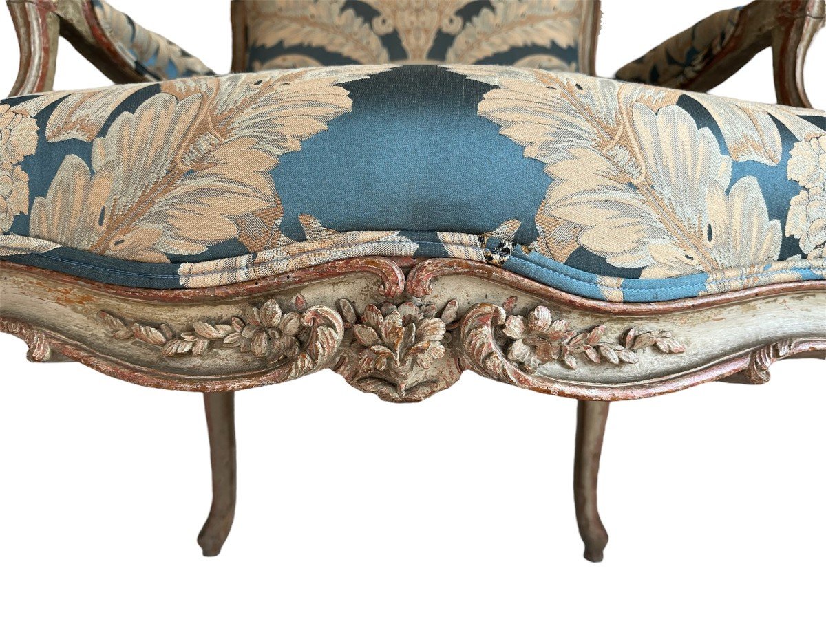 Pair Of Louis XV Period Armchairs - Attributed To Nicolas Heurtaut-photo-1