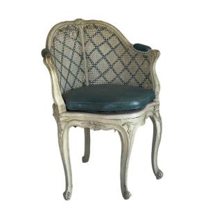 Rare Louis XV Period Office Armchair Stamped L. Cresson Circa 1750