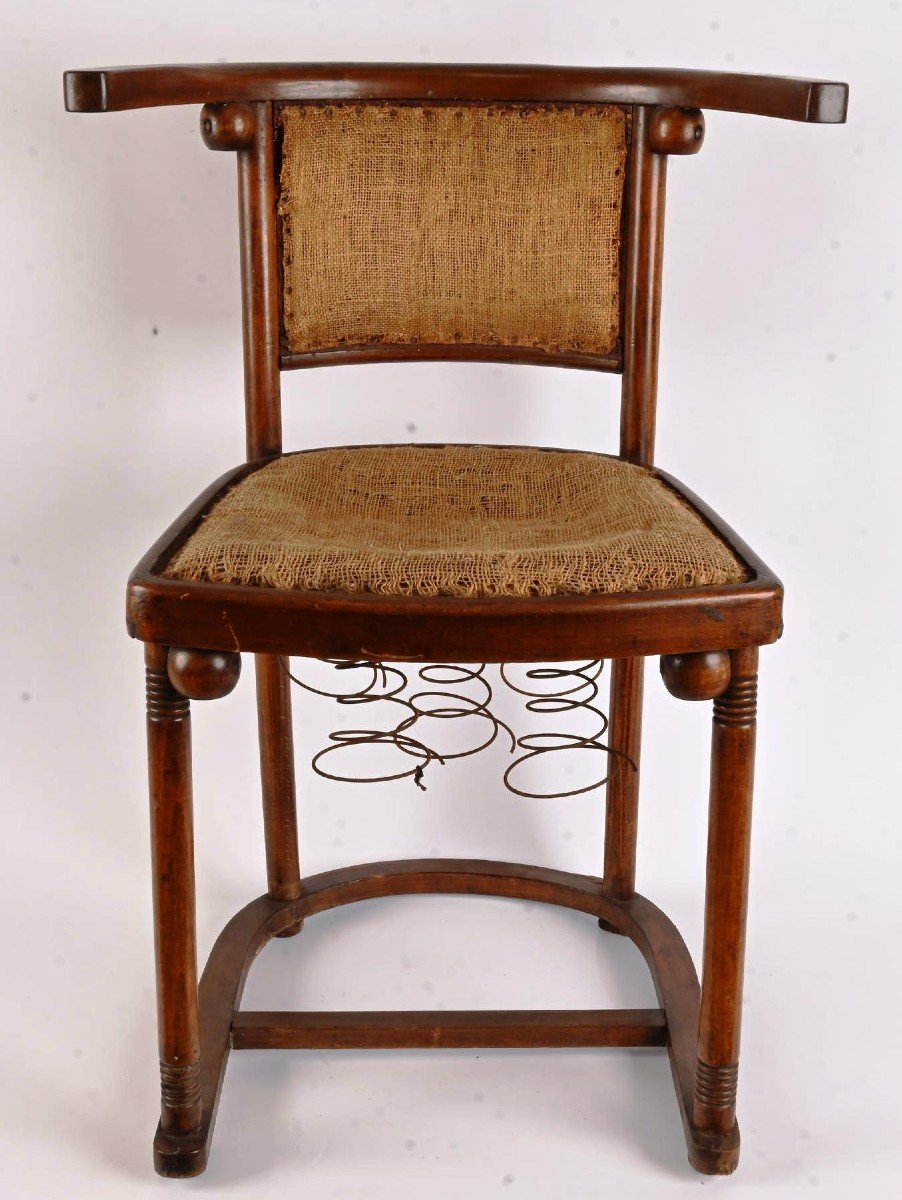 Bentwood Chair Based On A Design By Josef Hoffmann For The Cabaret Fledermaus.-photo-3