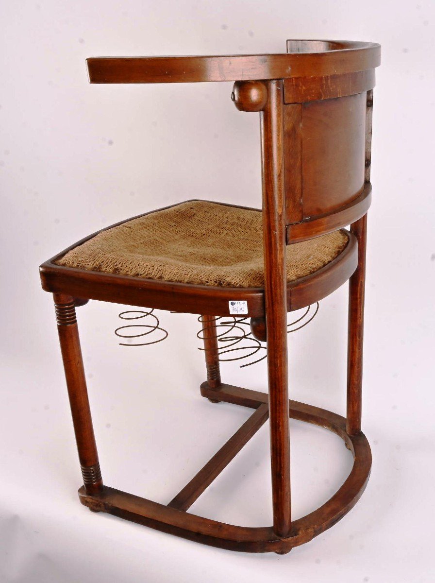 Bentwood Chair Based On A Design By Josef Hoffmann For The Cabaret Fledermaus.-photo-4