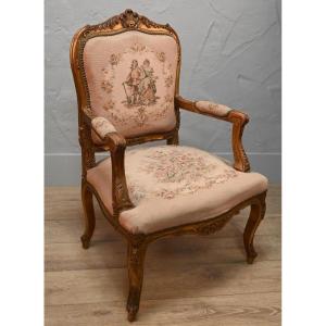 Louis XV Style Living Room Armchair 