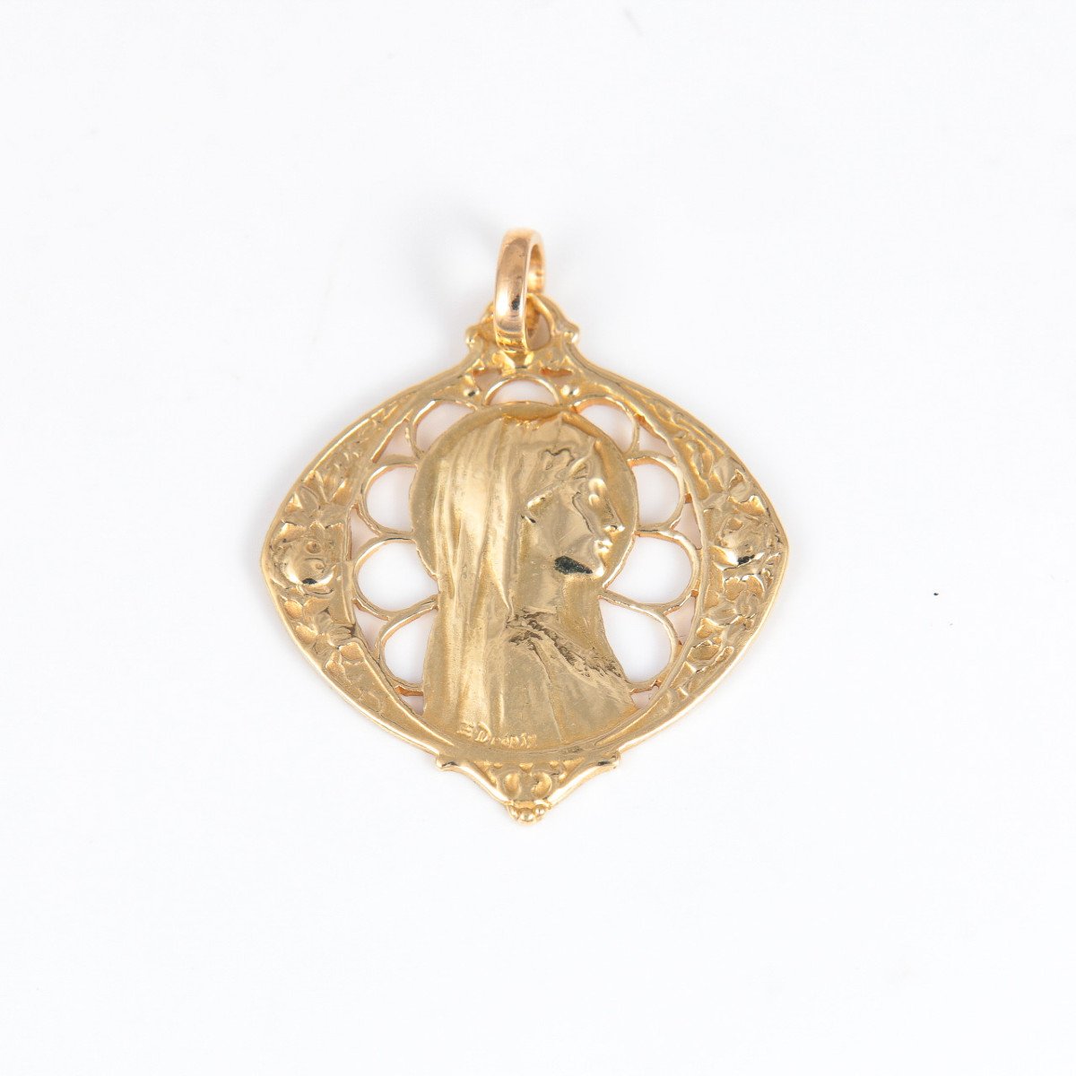 Médaille De La Vierge Signée E.Dropsy,  Art Nouveau