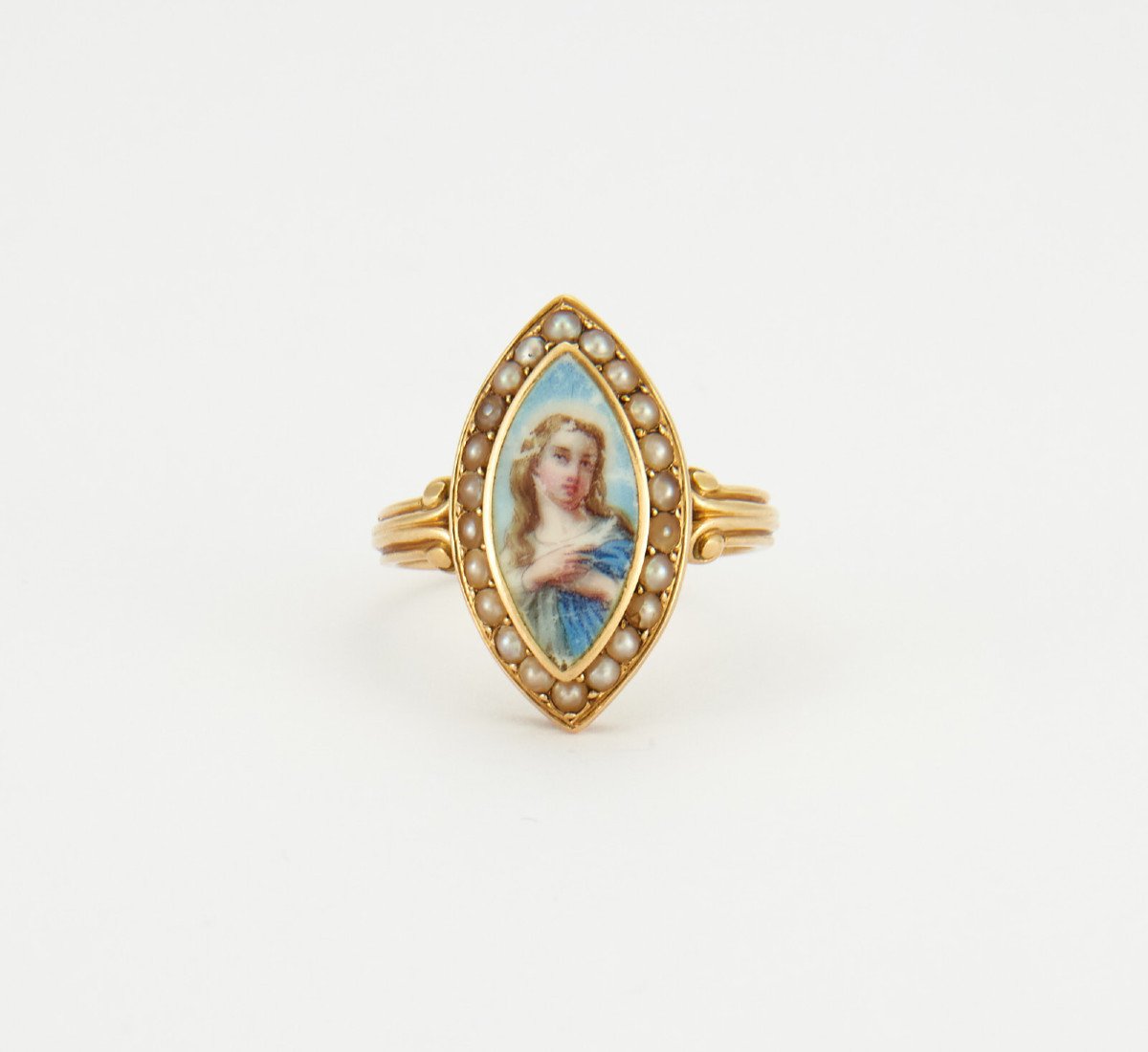 Marquise Portrait Ring, Late 19th Century