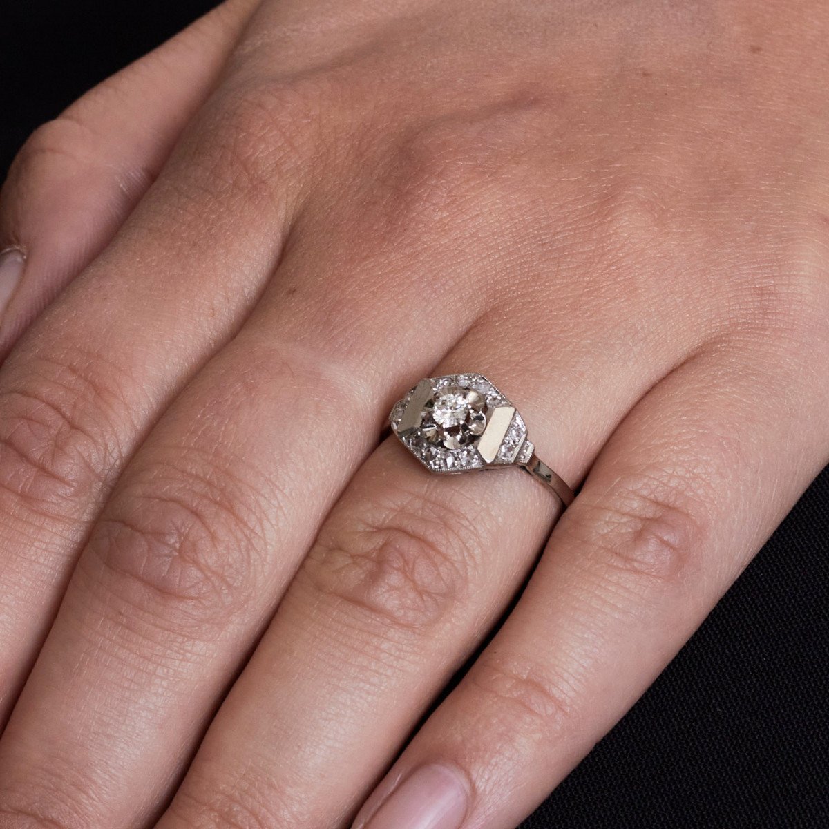 Art Deco Ring, Diamonds-photo-3