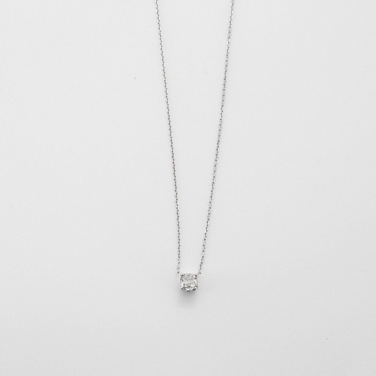 Old Cut Diamond Necklace-photo-2