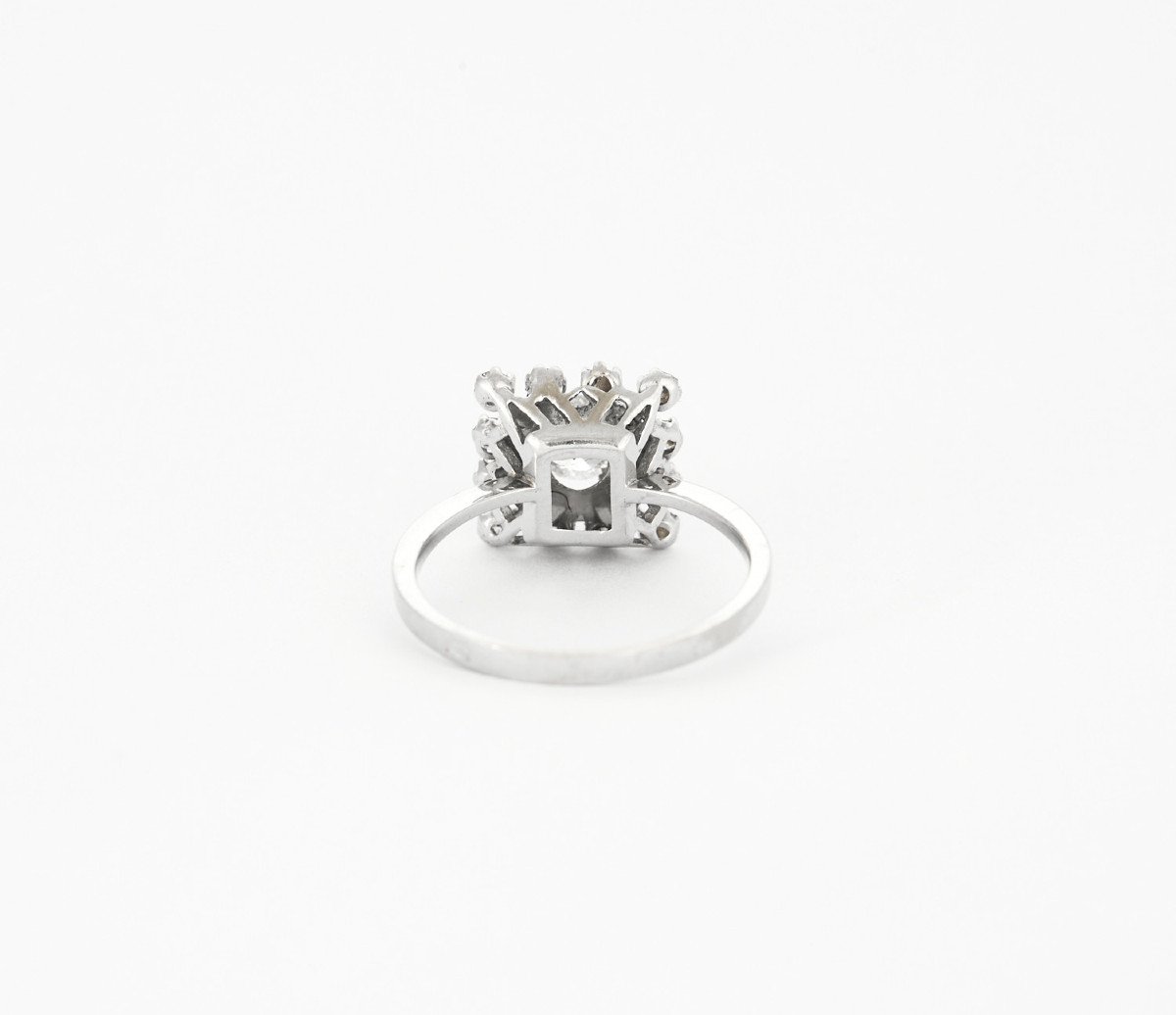 Bague Diamants,  Or Gris, vers 1960-photo-3