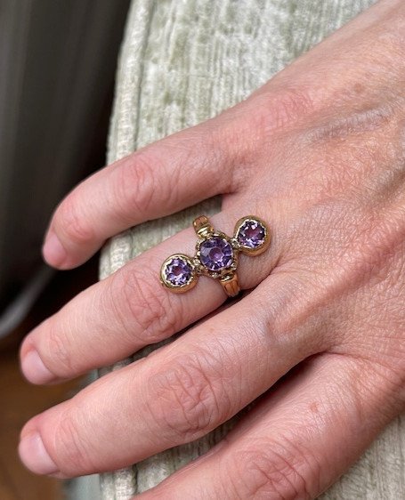 Amethyst Ring, Late 19th Century-photo-2