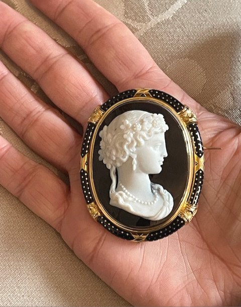 Grand Camée Sur Agate, époque Napoléon III-photo-2