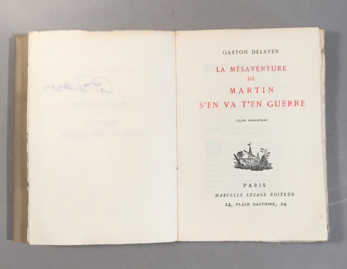 G.delayen « la Mésaventure De Martin S’en Va T’en Guerre» édition Originale Sur Japon Signé -photo-4