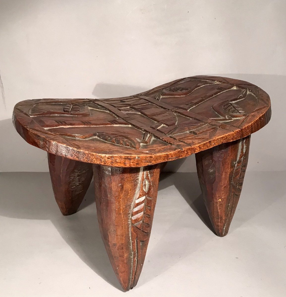 Senufo Ivory Coast Primitive Arts African Arts Stool Monoxyle Quadripod Animal Decor