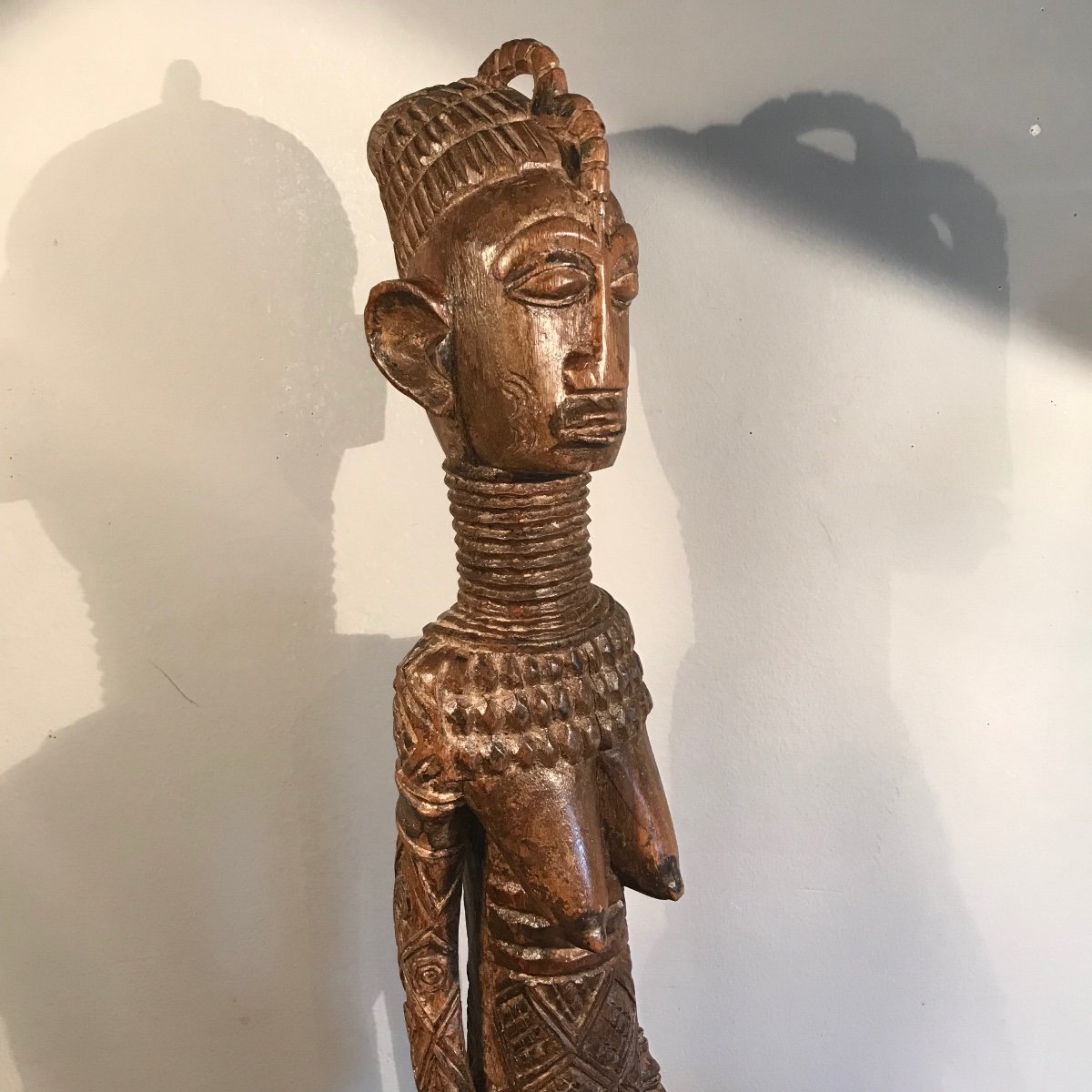 Ndengese Maternity Drc Central Africa Statue Monoxyle Wood Early 20th Century Primitive Arts-photo-2