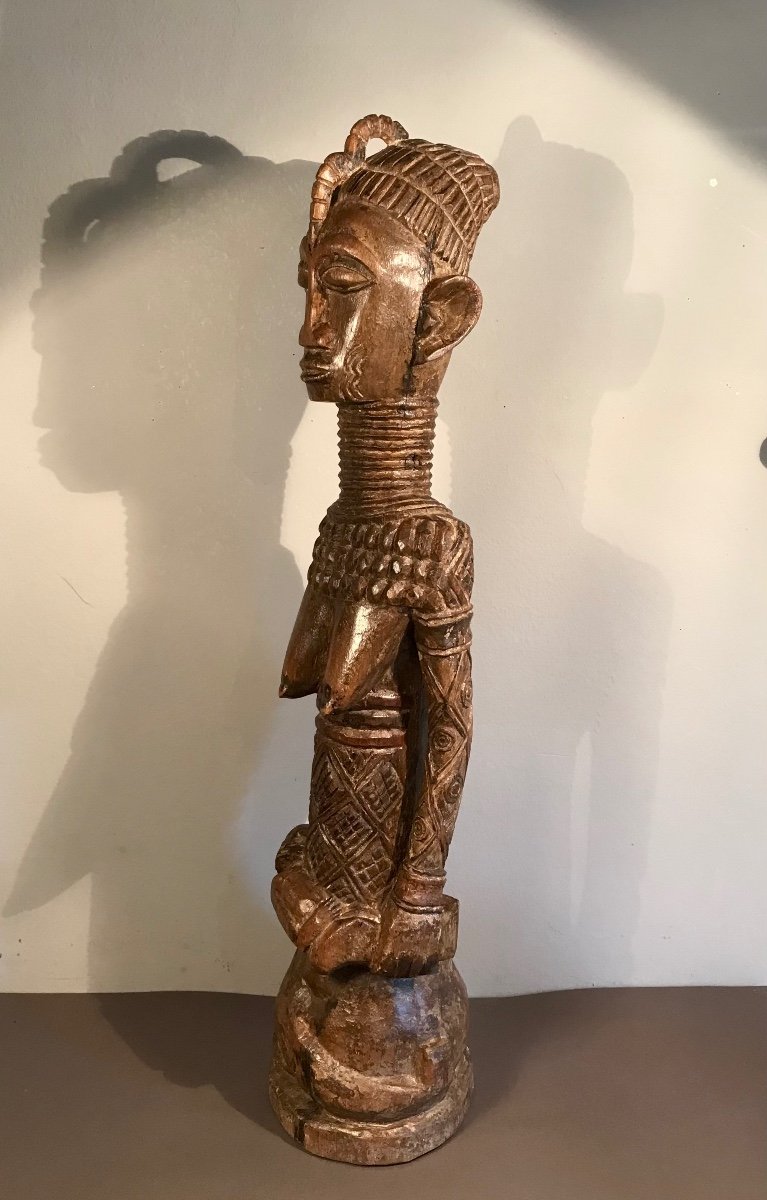 Ndengese Maternity Drc Central Africa Statue Monoxyle Wood Early 20th Century Primitive Arts-photo-8