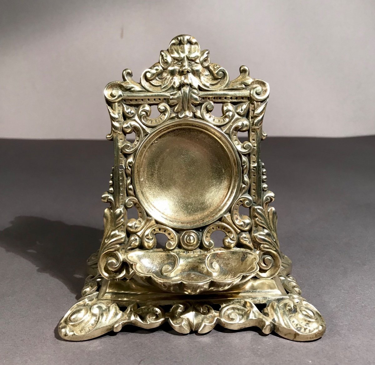 Decorative Arts Clockmaking 19th Century Watch Holder/ring Sizer Gilt Bronze Baroque Rococo 1860/1880-photo-2