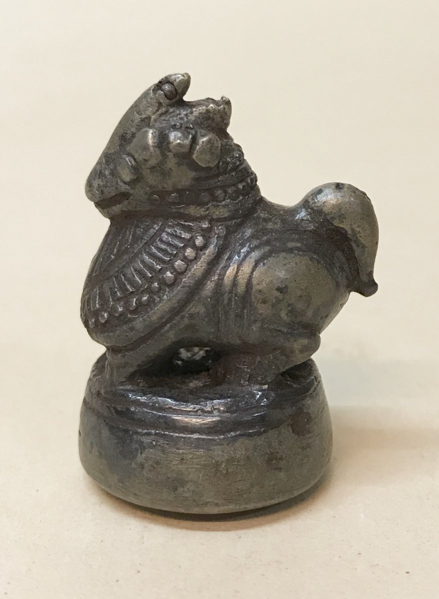 Asie/birmanie. Fin XVIÈme-début XVIIÈme. Tô (lion Ou Griffon) En Bronze (poids à Opium).-photo-2