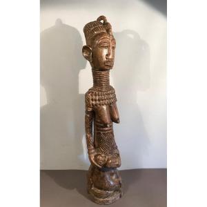 Maternité Ndengese Rdcongo Afriquecentrale Statue Monoxyle Bois Début XXème Arts Premiers