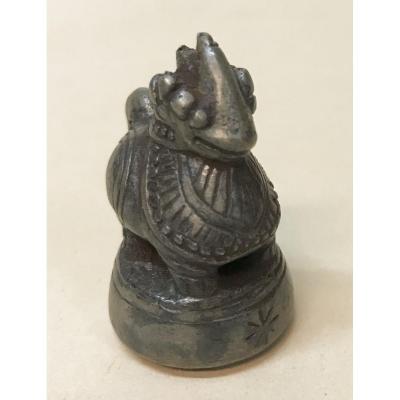 Asie/birmanie. Fin XVIÈme-début XVIIÈme. Tô (lion Ou Griffon) En Bronze (poids à Opium).
