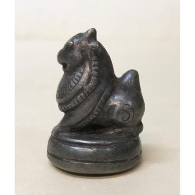 Asie/royaume De Siam. Fin XVIIIÈme. Tô (lion Ou Griffon) En Bronze (poids à Opium).