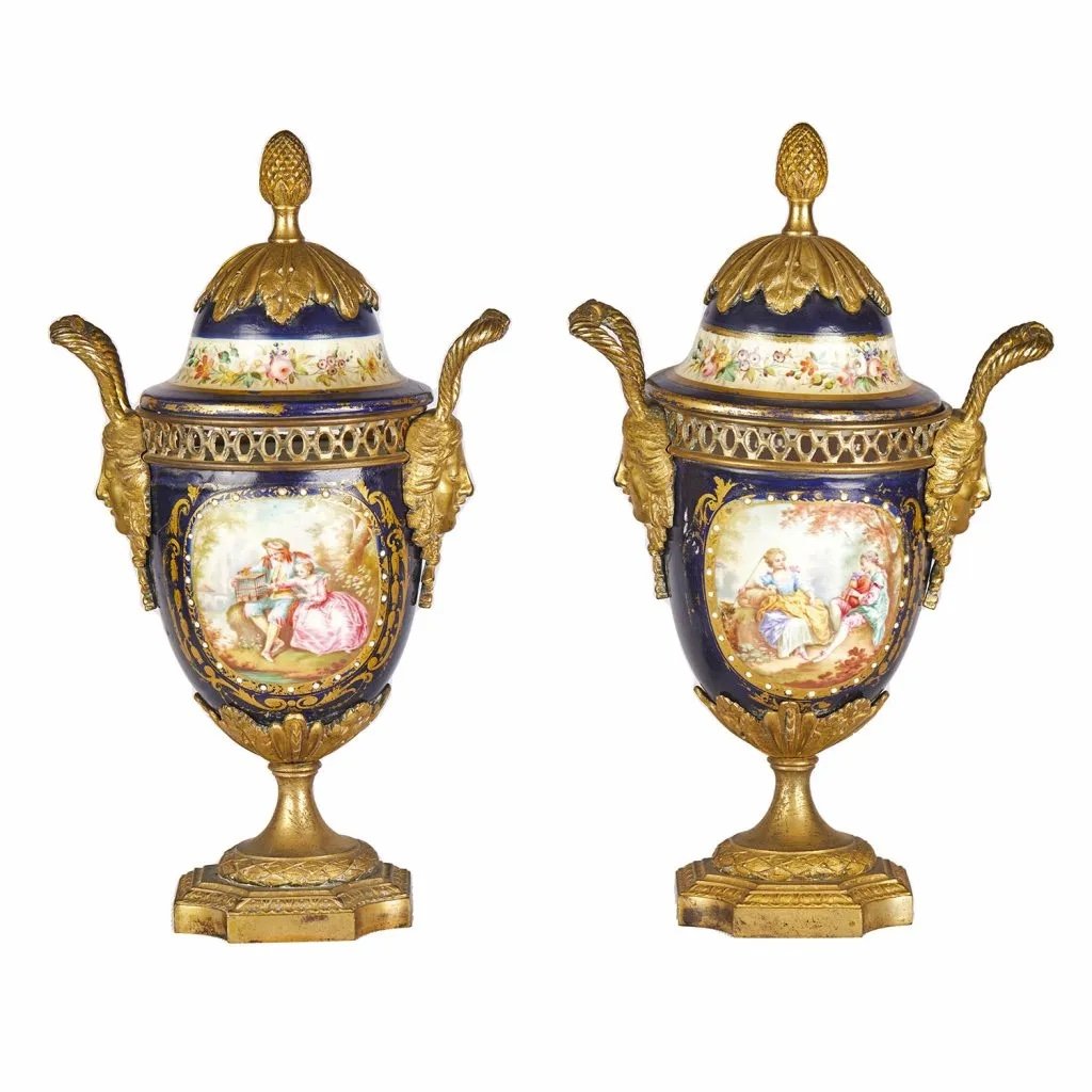 Paire de Vases de Sèvres - 19ème Siècle XIX--photo-4