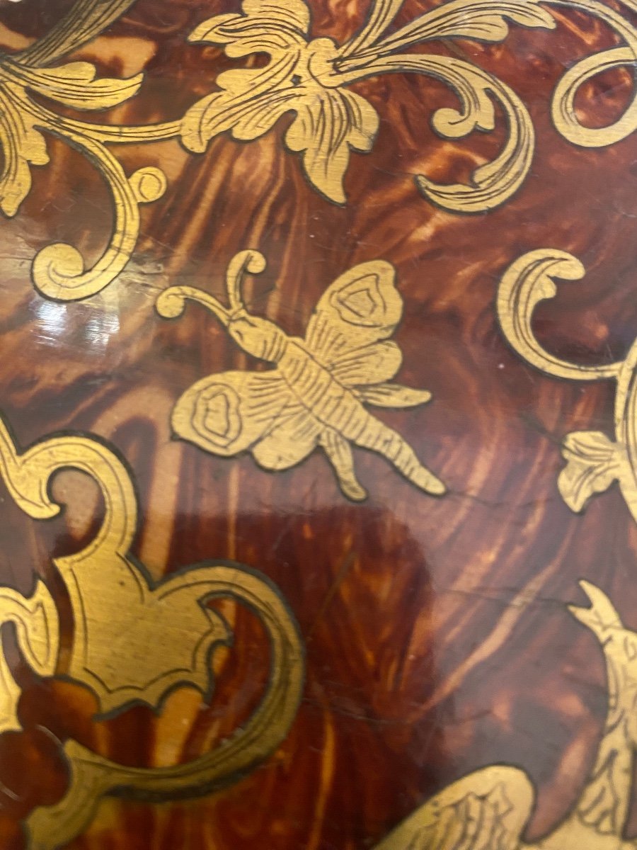 Boulle Table In Ebony -france, Napoleon III Period--photo-2