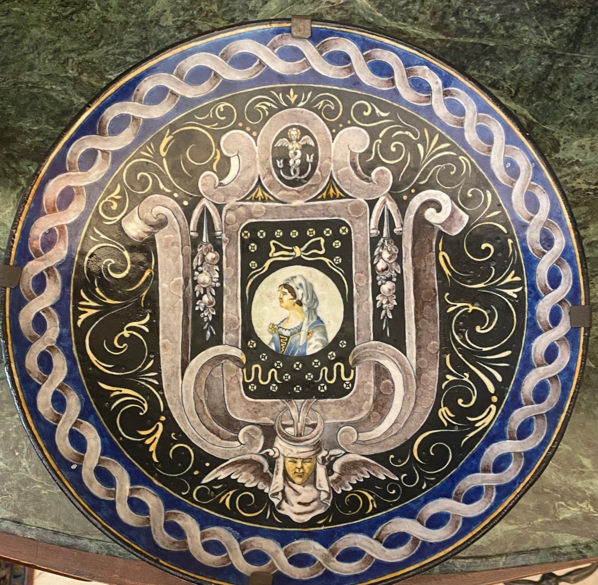 Beautiful Majolica Plate Is From The Century. XIX, Officina Romana-photo-2