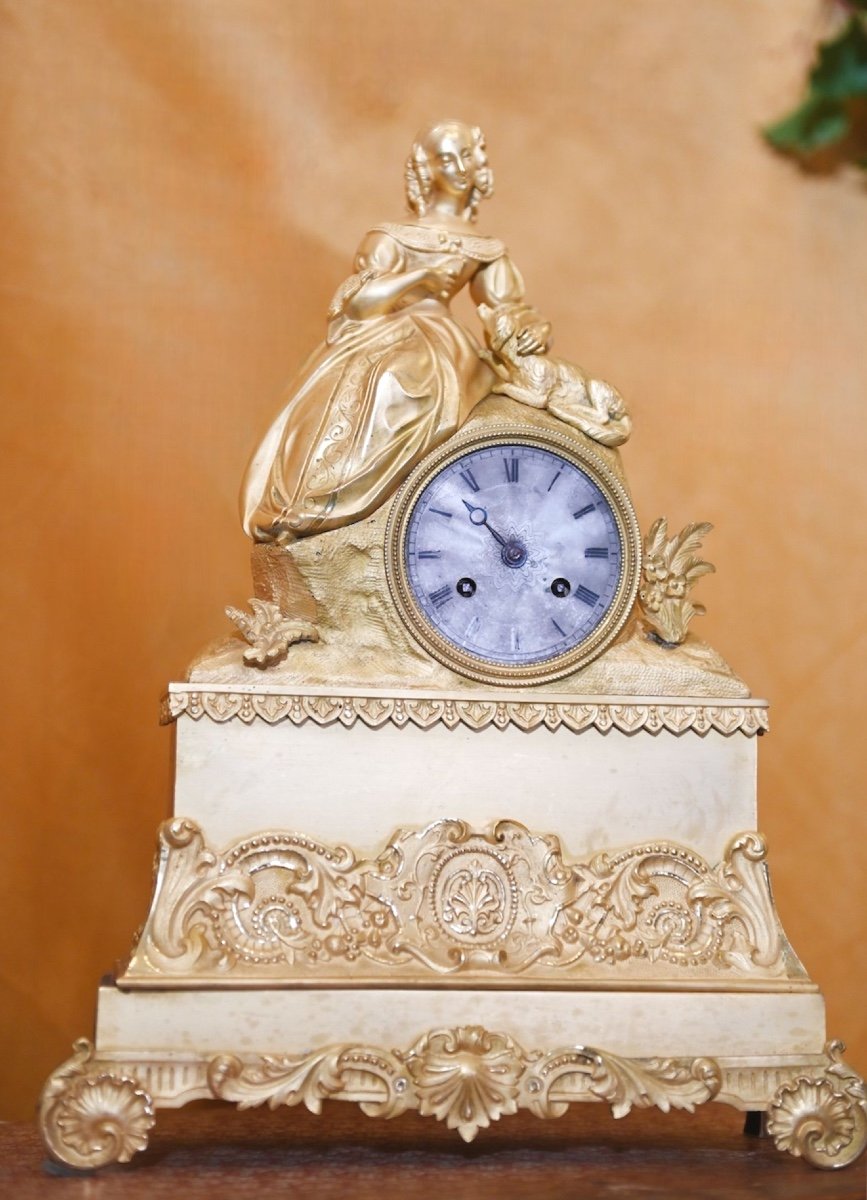 Gilded Bronze Clock. France,  19th Century