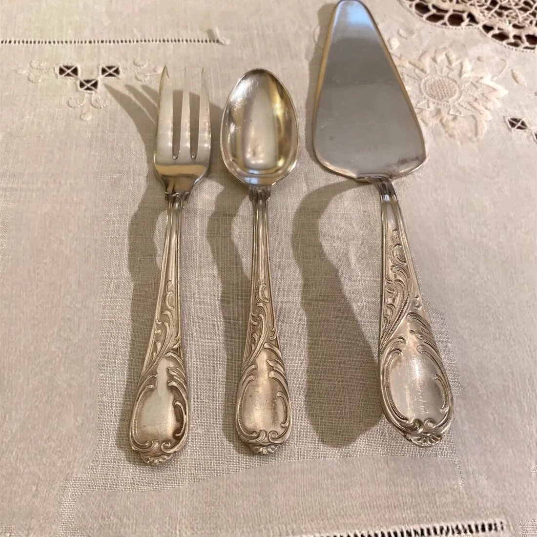 Large Cutlery Set For 12 Place Settings ( 118 Pieces). Koch&bergfeld, Bremen, 20th Century-photo-4