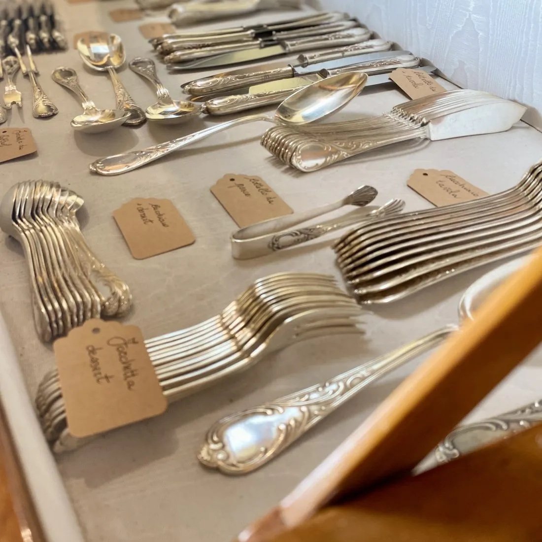 Large Cutlery Set For 12 Place Settings ( 118 Pieces). Koch&bergfeld, Bremen, 20th Century-photo-5