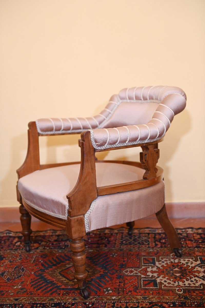 Edwardian Period Mahogany Armchair-photo-2