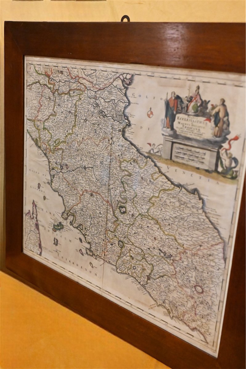 Rare Carte Géographique De l'état Pontifical Et Du Grand-duché De Toscane. Corneille II Dancker-photo-4