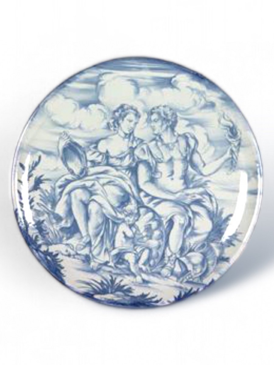 Large Parade Plate With Mythological Scene. San Giorgio-albisola.  XX Century