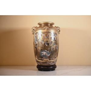 Large Satsuma Porcelain Vase - Meiji Period -
