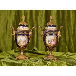 Pair Of Sevres Vases - 19th Century XIX