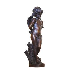 Denise Delavigne “cupid Bound” - Bronze Sculpture. France,  20th Century