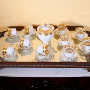 Porcelain Coffee Service With Gold Highlights. France, Early 19th Century