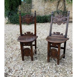 Pair Of 17th Century Lombardy Chairs