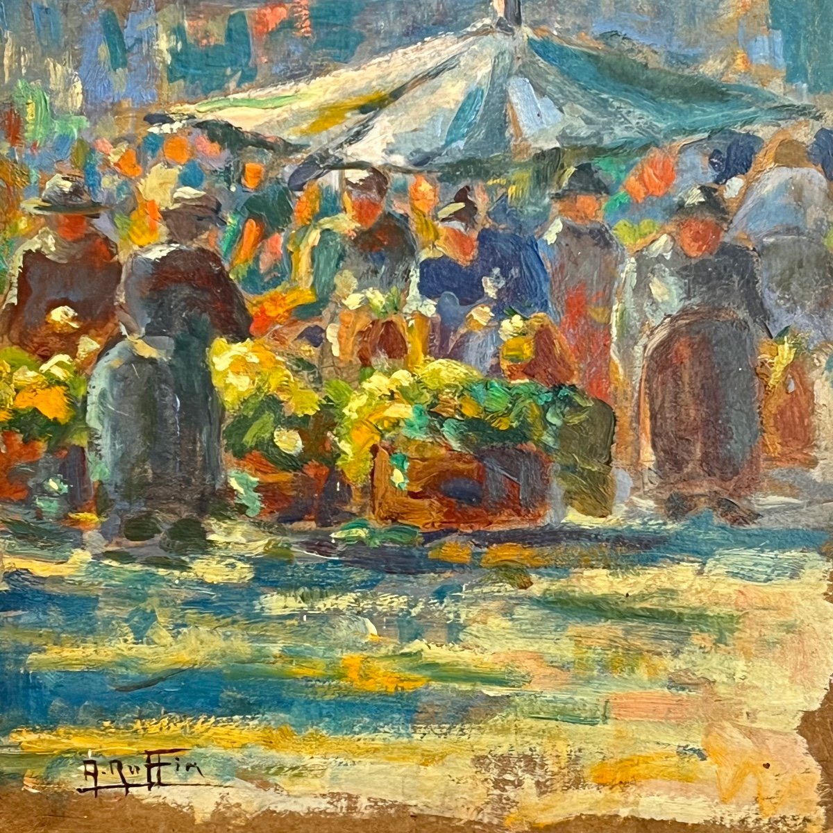 Market Scene, Lyonnaise School.