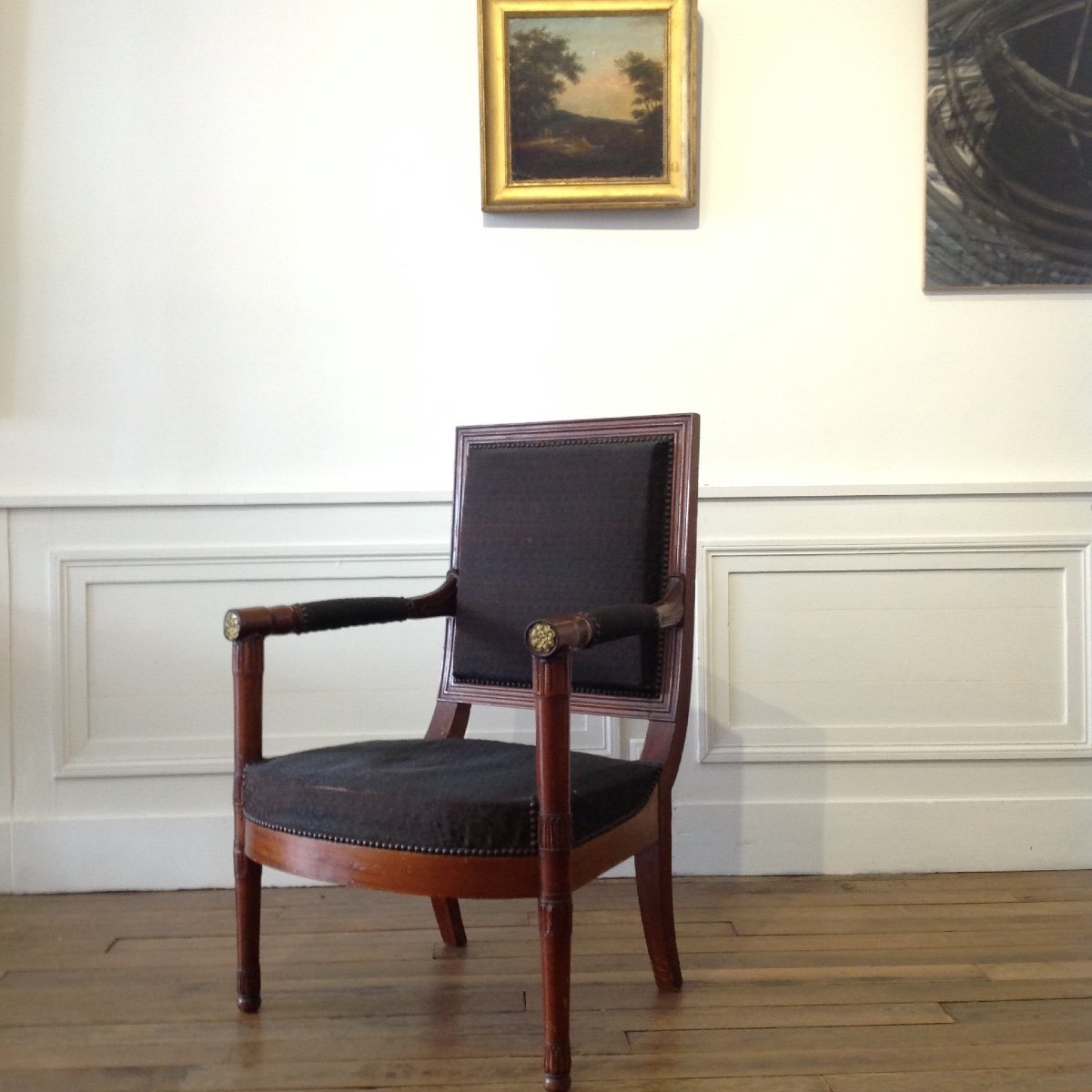 Large Consulate Period Armchair, Att To Jacob Desmalter-photo-3