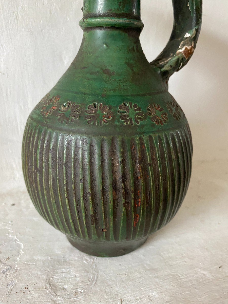 Ziyata Morocco Oil Jar 18th / 19th Century Glazed Terracotta -photo-3