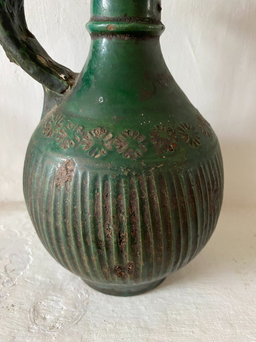 Ziyata Morocco Oil Jar 18th / 19th Century Glazed Terracotta -photo-1