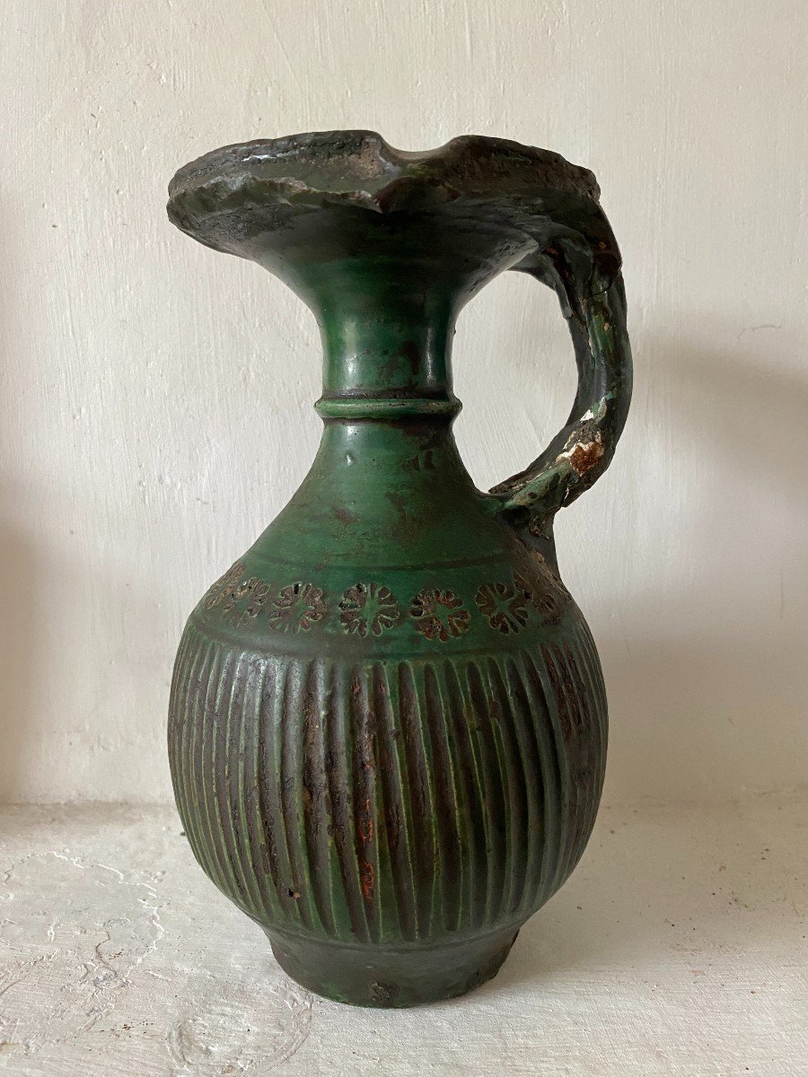 Ziyata Morocco Oil Jar 18th / 19th Century Glazed Terracotta 