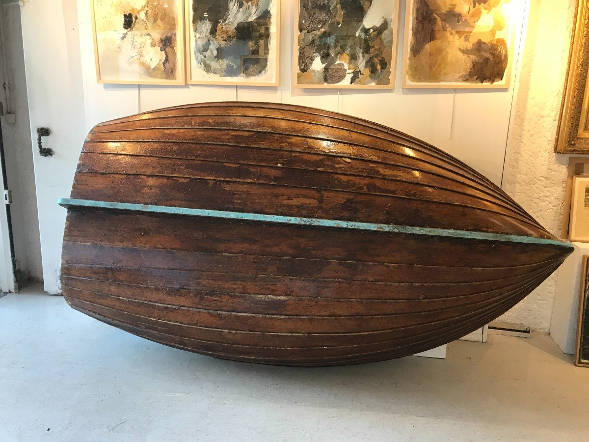 Prame Mahogany Clincher Canoe Circa 1900 - 1930 Marine Collection Régates Arcachon-photo-4