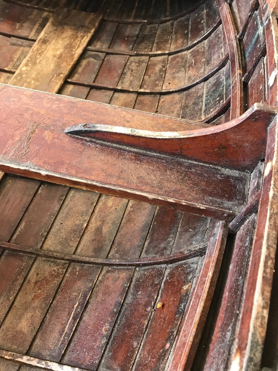 Prame Mahogany Clincher Canoe Circa 1900 - 1930 Marine Collection Régates Arcachon-photo-2