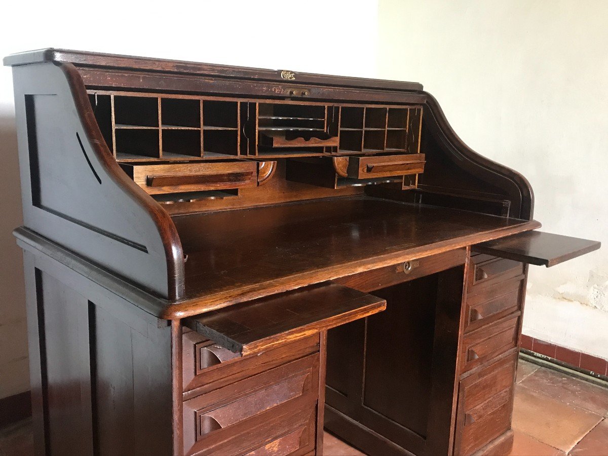 American Desk Circa 1900/1920 Cutler & Son Oak -photo-4