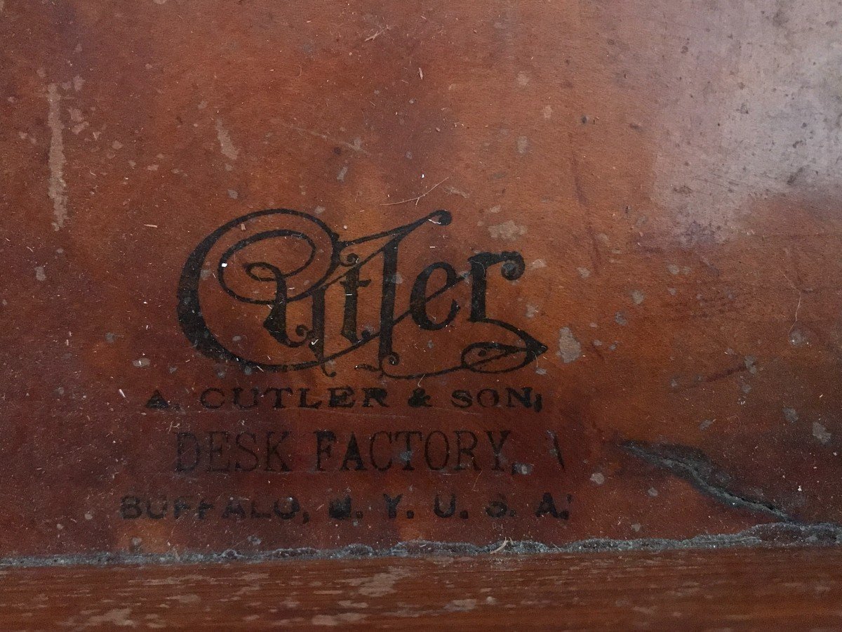 American Desk Circa 1900/1920 Cutler & Son Oak -photo-4