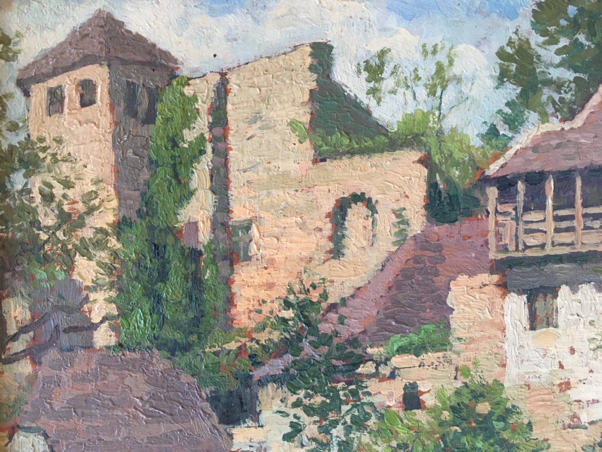 Pierre Labrouche (1876 - 1956) Paysage Du Sud-ouest, Georges Masson.Pays Basque-photo-2