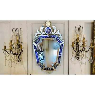 Important Pair Of Louis XV Wall Lights With Crystal Tassels