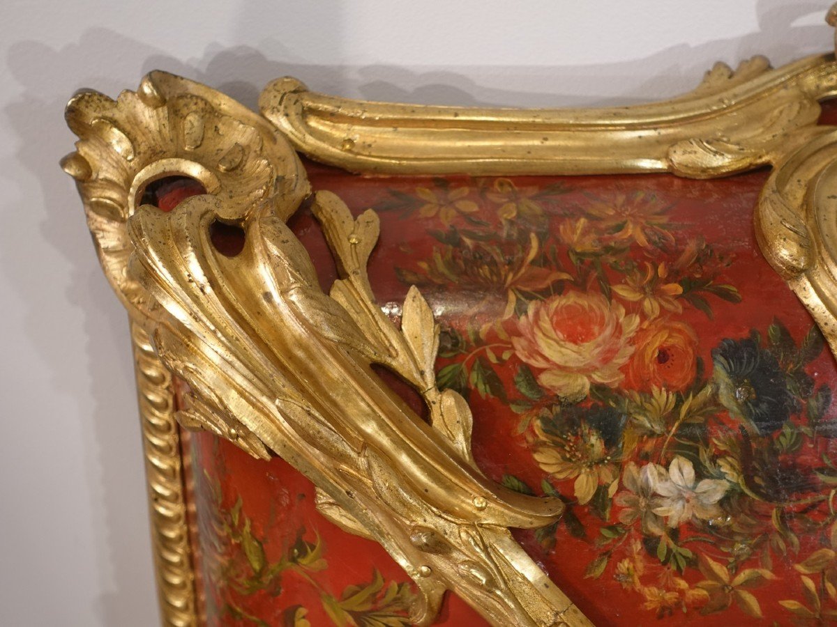 Cartel And Its Louis XV Period Console Signed Vallette In Paris-photo-6